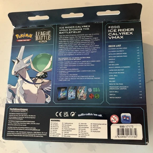 Pokemon League Battle Deck - Blue and Black Ice Rider Calyrex Vmax - Picture 2 of 3
